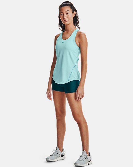 HeatGear® Shorts mit mittelhohem Bund für Damen, Blue, pdpMainDesktop image number 2